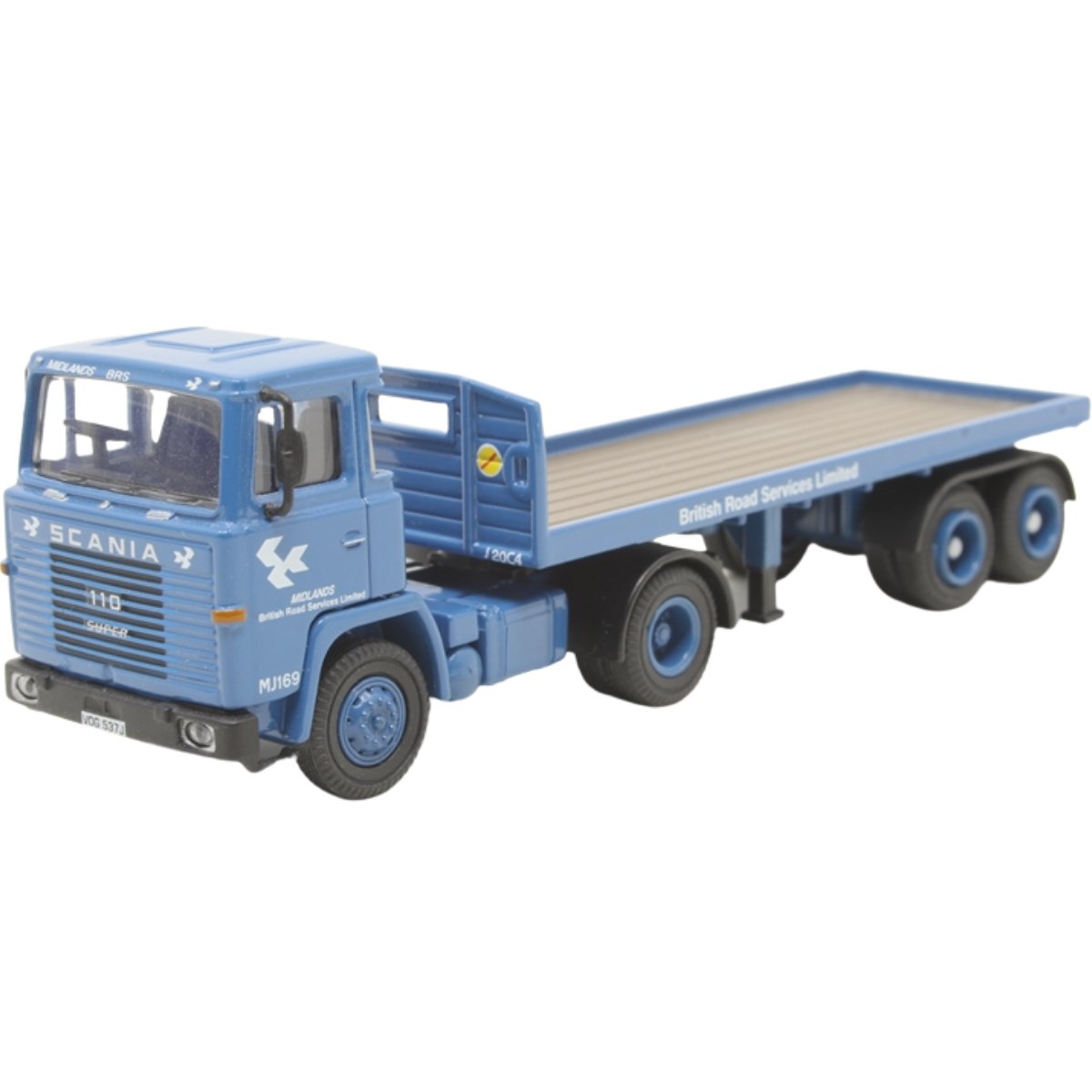 Oxford Diecast 76SC110001 Scania 110 Flatbed BRS - Phillips Hobbies