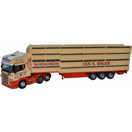 Oxford Diecast 76SCA02LT Scania Houghton Parkhouse Livestock Transporter Ian S Roger - Phillips Hobbies
