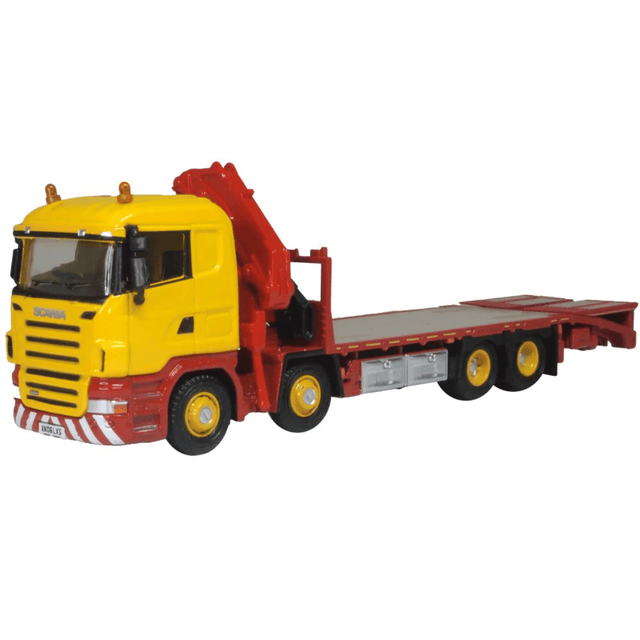 Oxford Diecast 76SCL005 Scania Crane Lorry Yellow - 1:76 Scale - Phillips Hobbies