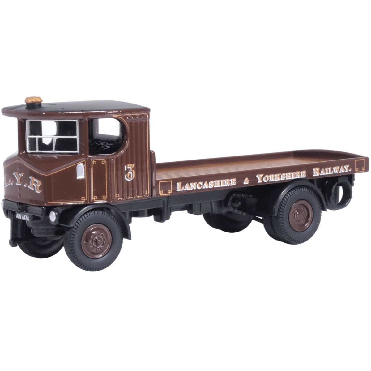 Oxford Diecast 76SEN003 Lancashire & Yorkshire Railway Sentinel Flatbed - 1:76 Scale - Phillips Hobbies
