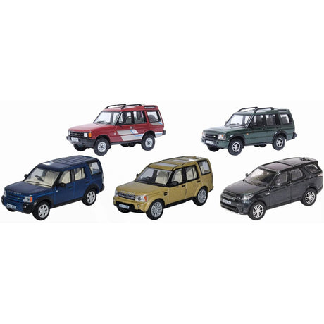 Oxford Diecast 76SET77 5 Piece Set Land Rover Discovery 1/2/3/4/5 - Phillips Hobbies