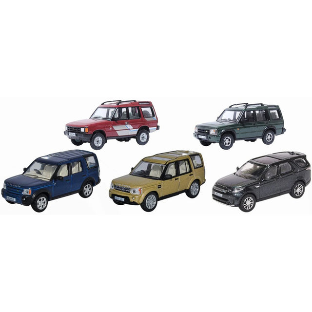 Oxford Diecast 76SET77 5 Piece Set Land Rover Discovery 1/2/3/4/5 - Phillips Hobbies