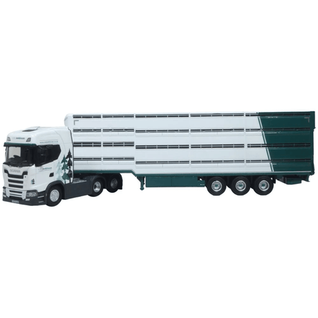 Oxford Diecast 76SNG006 Scania S Series Livestock Trailer A W Jenkinson - 1:76 Scale - Phillips Hobbies