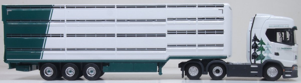 Oxford Diecast 76SNG006 Scania S Series Livestock Trailer A W Jenkinson - 1:76 Scale - Phillips Hobbies