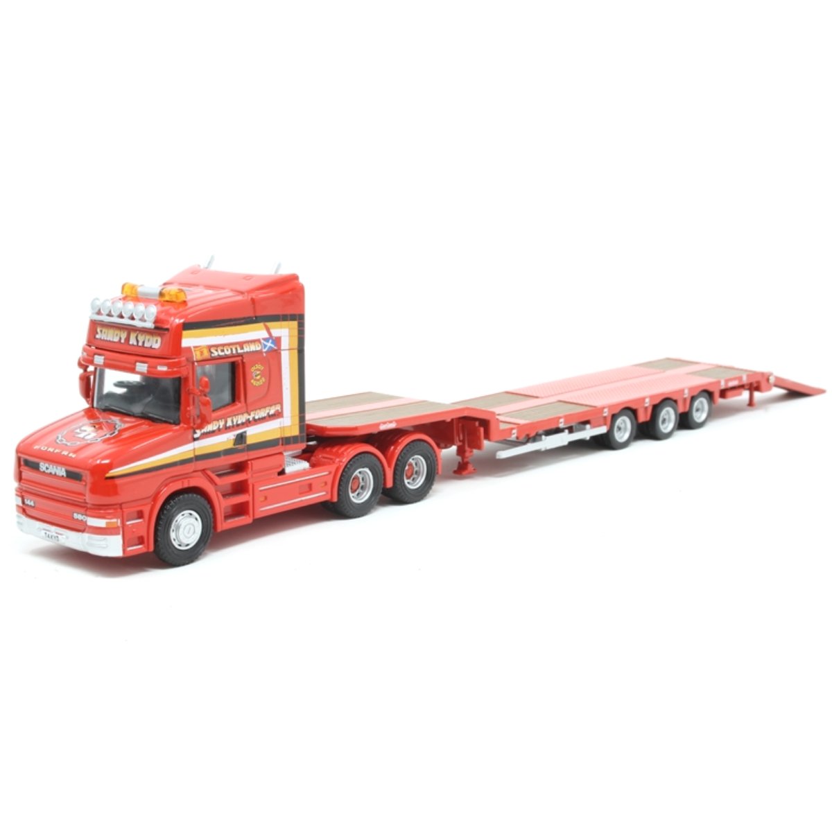 Oxford Diecast 76TCAB008 Scania T Cab 3 Axle Semi Low Loader Sandy Kydd - Phillips Hobbies