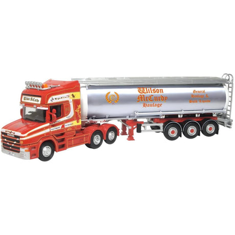 Oxford Diecast 76TCAB011 Scania T Cab Cylindrical Tanker Wilson McCurdy - Phillips Hobbies