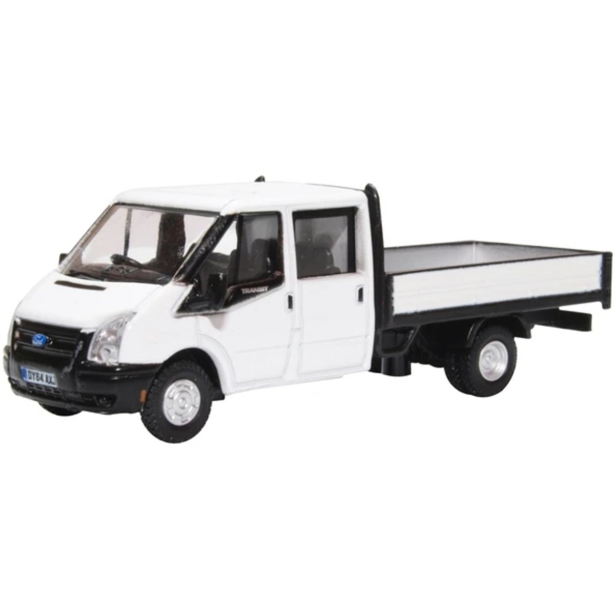 Oxford Diecast 76TPU005 White Ford Transit Dropside - Phillips Hobbies