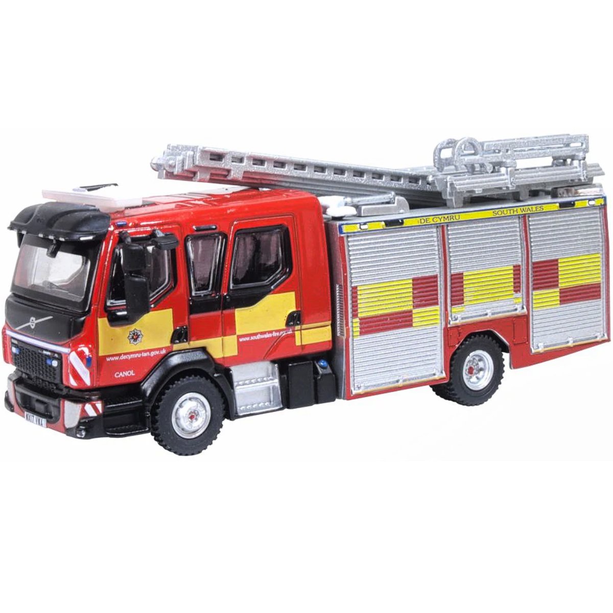 Oxford Diecast 76VEO002 Volvo FL Emergency One Pump Ladder South Wales Fire & Rescue - Phillips Hobbies