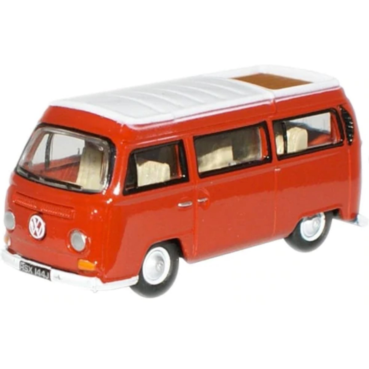 Oxford Diecast 76VW004 Senegal Red/White VW Camper - Phillips Hobbies