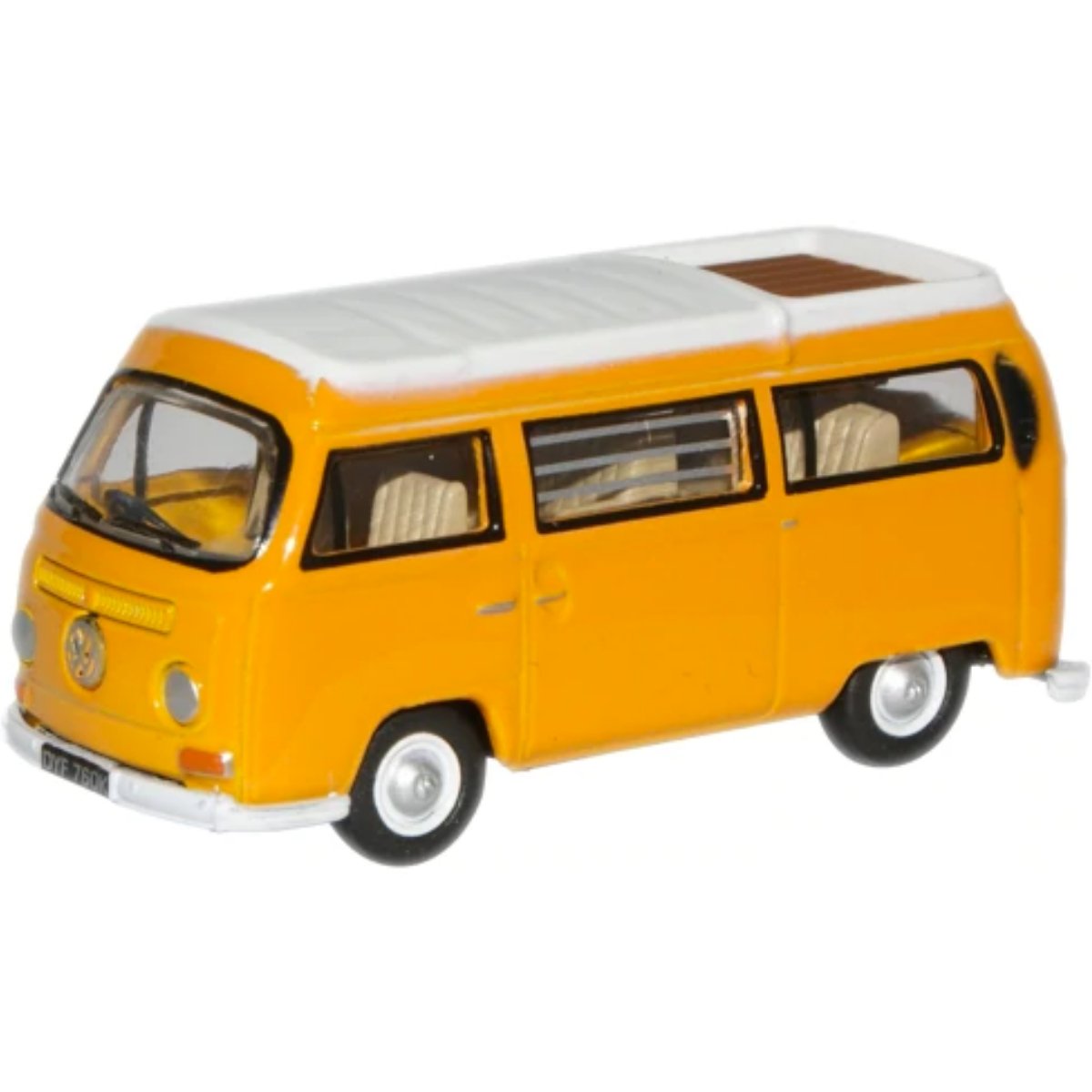 Oxford Diecast 76VW008 Yellow/White VW Camper Closed - Phillips Hobbies