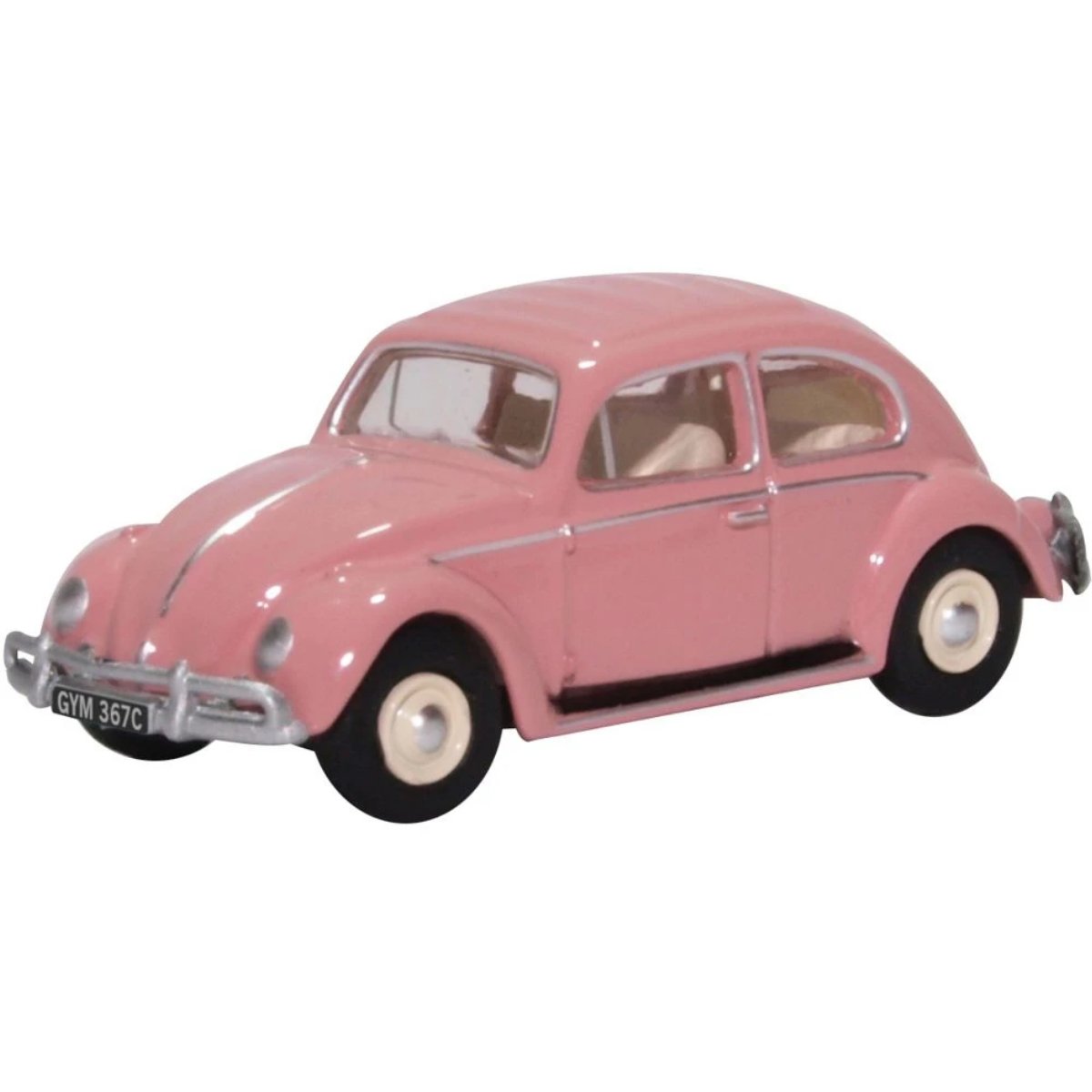 Oxford Diecast 76VWB011UK VW Beetle Pink UK Reg - Phillips Hobbies