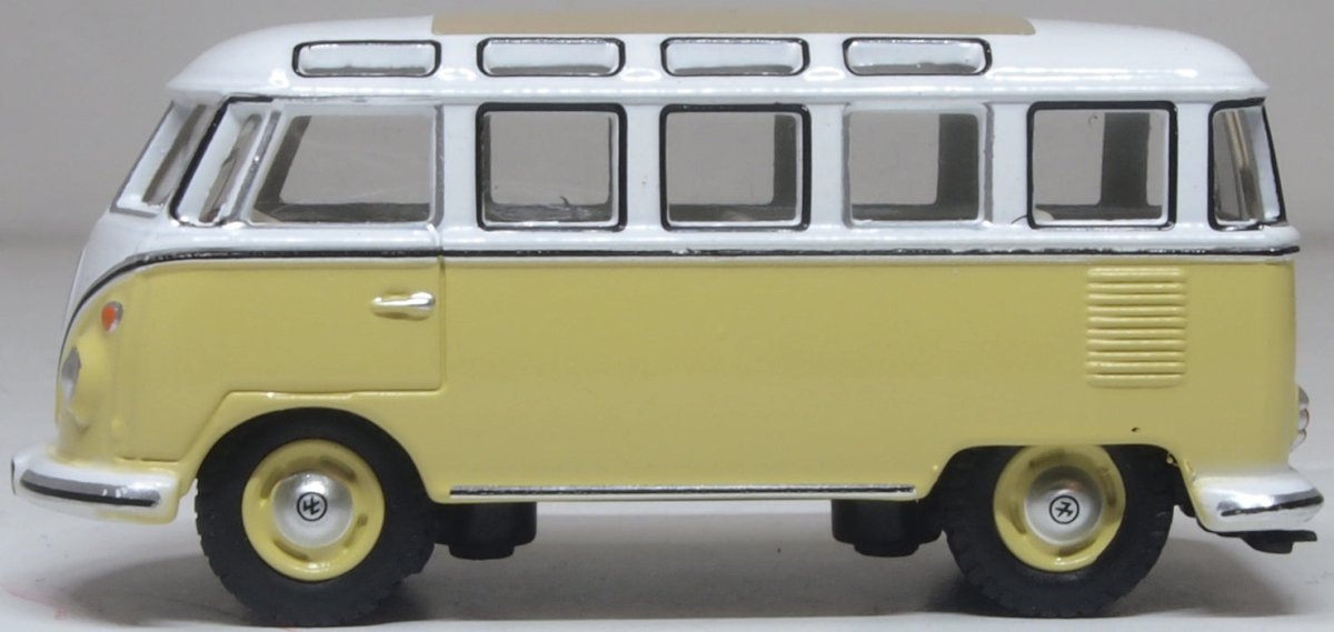 Oxford Diecast 76VWS014 VW T1 Split Screen Samba Bus Yellow/White - 1:76 Scale - Phillips Hobbies