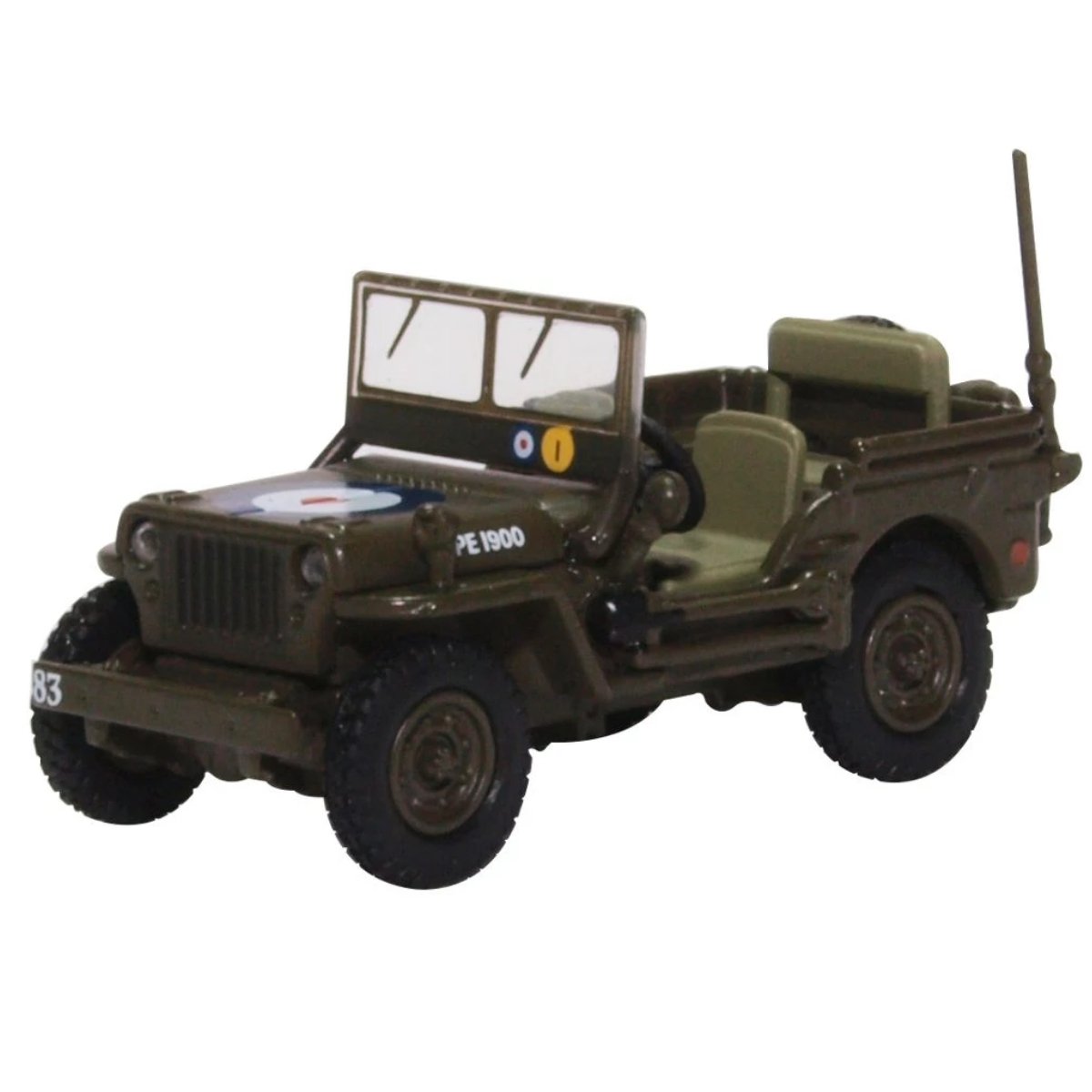 Oxford Diecast 76WMB004 Willys MB RAF 83 Grp.2nd Tactical AF - 1944/5 - Phillips Hobbies