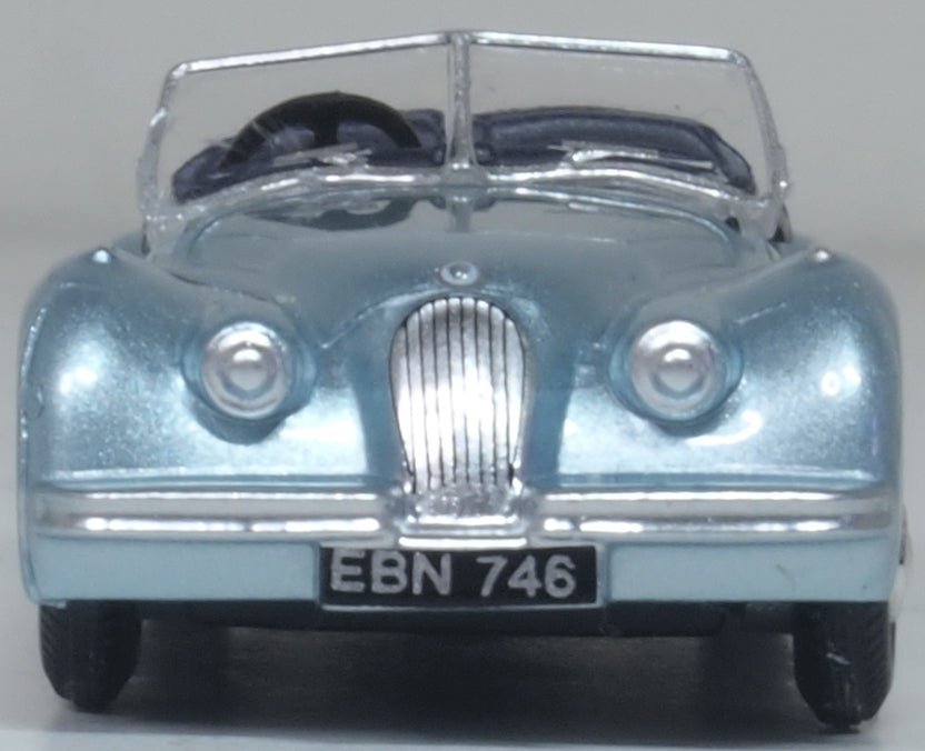 Oxford Diecast 76XK120007 Jaguar XK120 Pastel Blue - 1:76 Scale - Phillips Hobbies