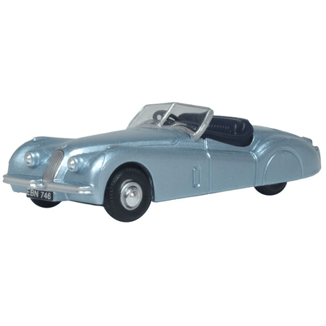 Oxford Diecast 76XK120007 Jaguar XK120 Pastel Blue - 1:76 Scale - Phillips Hobbies
