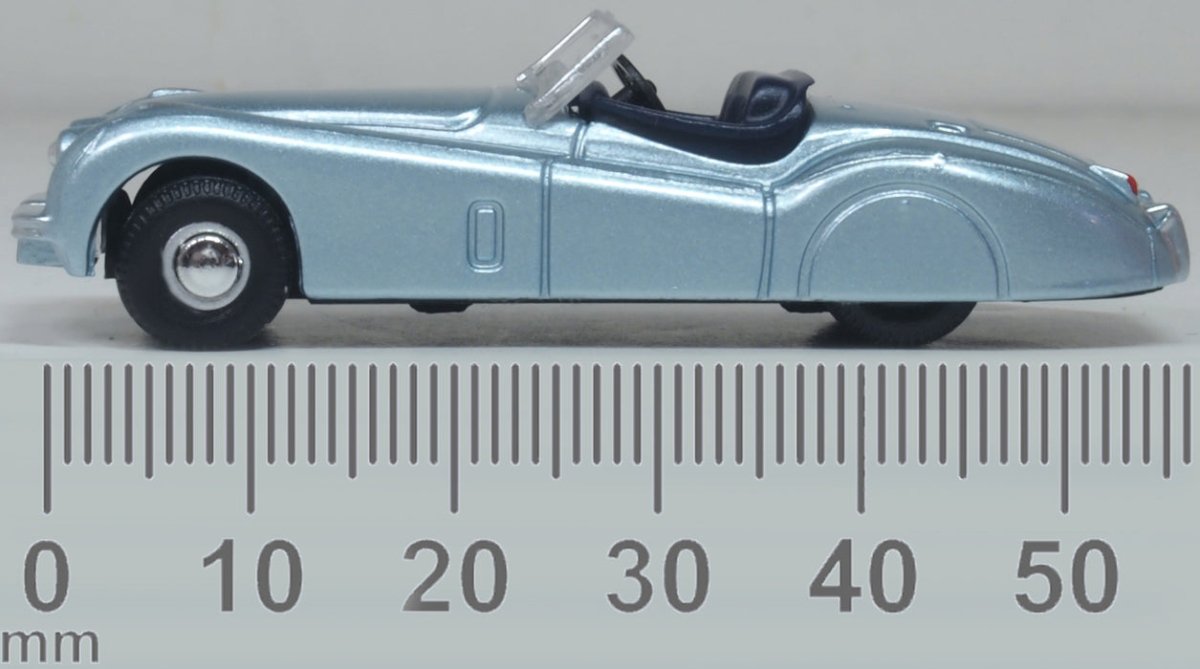 Oxford Diecast 76XK120007 Jaguar XK120 Pastel Blue - 1:76 Scale - Phillips Hobbies