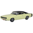 Oxford Diecast 87DC68004 Dodge Charger 1968 Yellow/Black - 1:87 Scale - Phillips Hobbies
