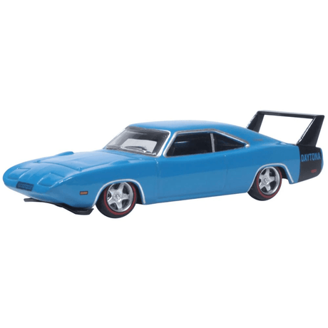 Oxford Diecast 87DD69004 Dodge Charger Daytona 1969 Bright Blue - 1:87 Scale - Phillips Hobbies