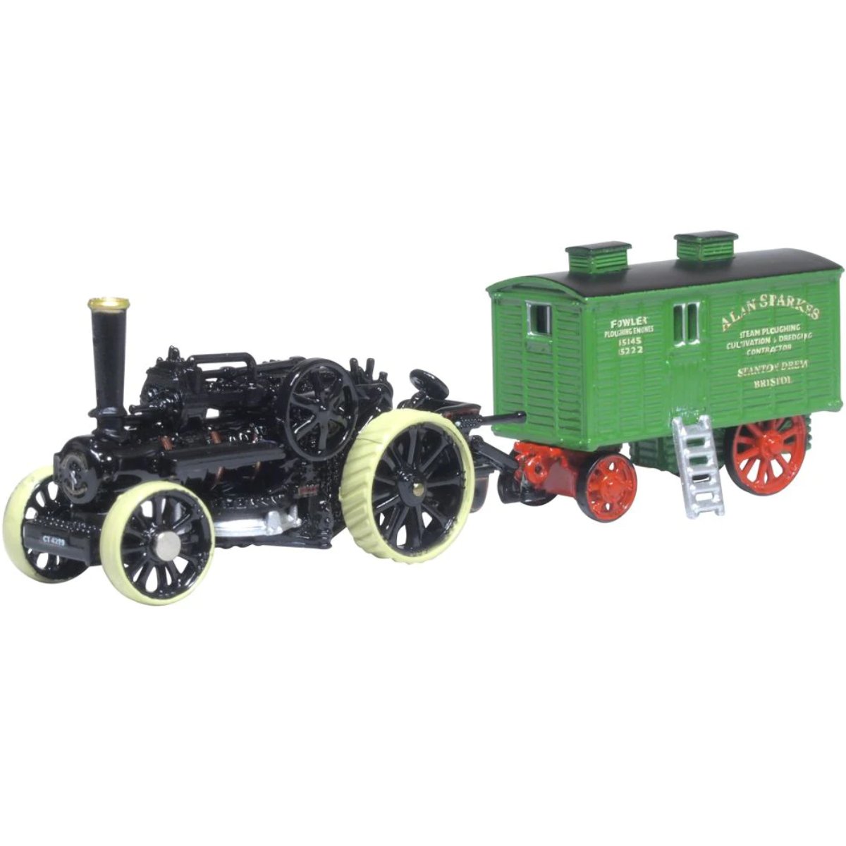 Oxford Diecast NFBB002 Fowler BB1 Ploughing Engine No15222 Bristol Rover & Living Wagon - Phillips Hobbies