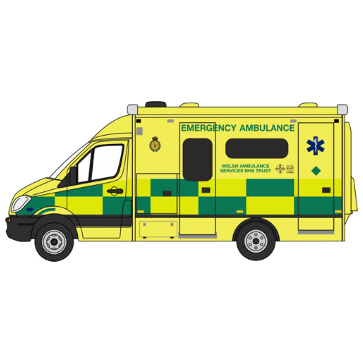 Oxford Diecast NMA001 Mercedes Ambulance Wales - Phillips Hobbies