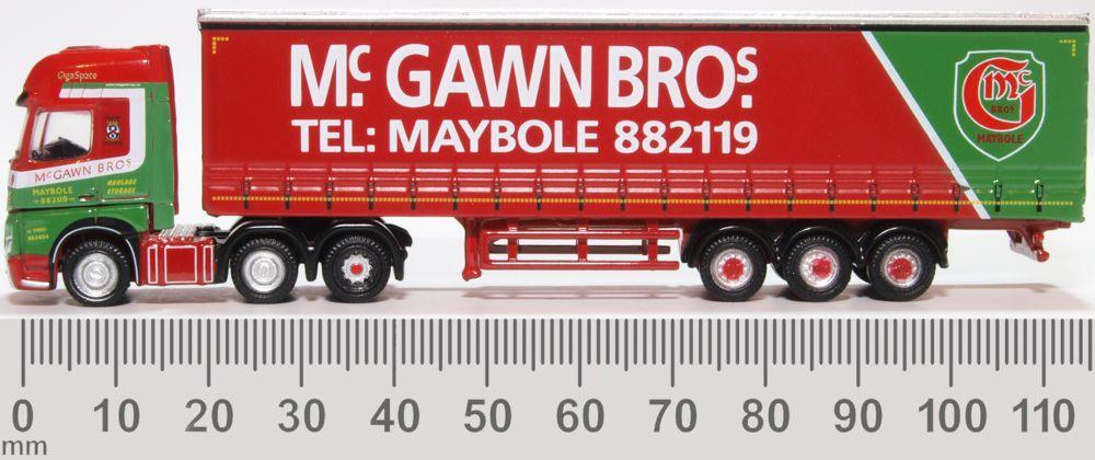 Oxford Diecast NMB007 Mercedes Actros Curtainside McGawn Bros - Phillips Hobbies