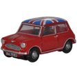 Oxford Diecast NMN001 Tartan Red/Union Jack Austin Mini - 1:148 N Scale - Phillips Hobbies