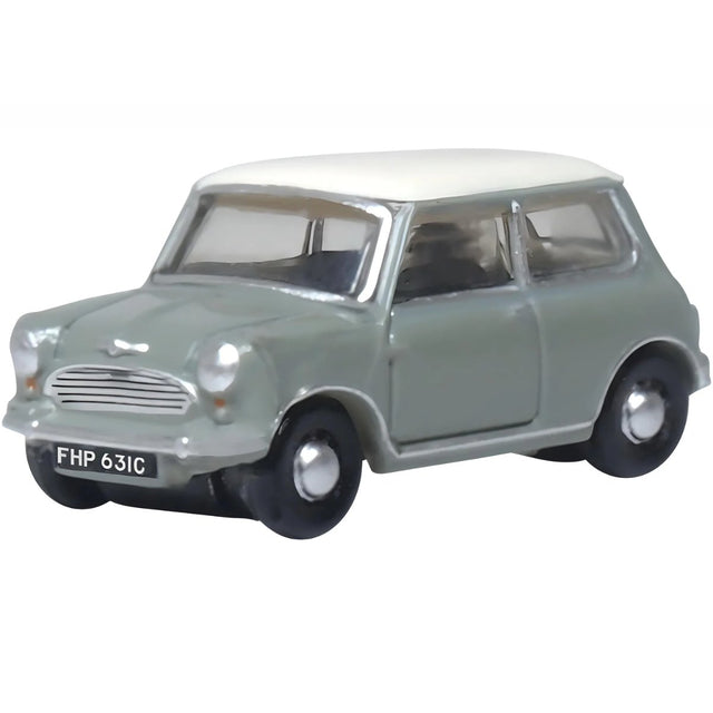 Oxford Diecast NMN009 Tweed Grey-OEW Classic Mini - Phillips Hobbies