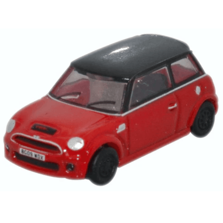 Oxford Diecast NNMN001 New Mini Chili Red - 1:148 N Scale - Phillips Hobbies