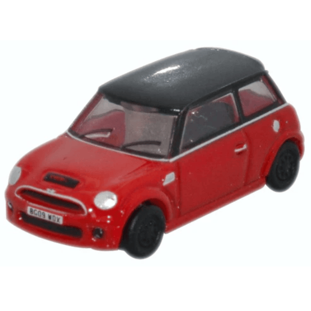 Oxford Diecast NNMN001 New Mini Chili Red - 1:148 N Scale - Phillips Hobbies