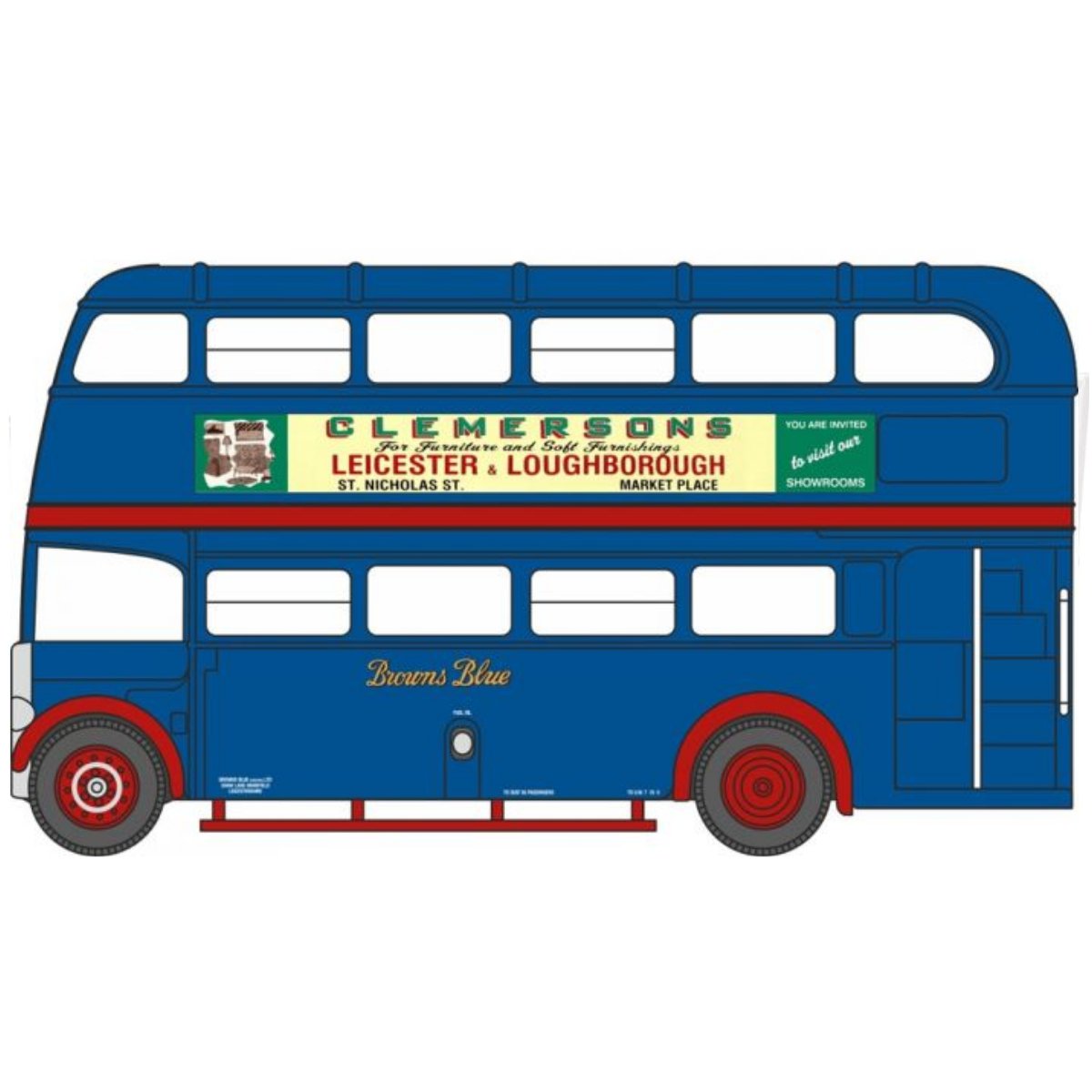 Oxford Diecast NRT007 RT Bus Browns Blue - Phillips Hobbies