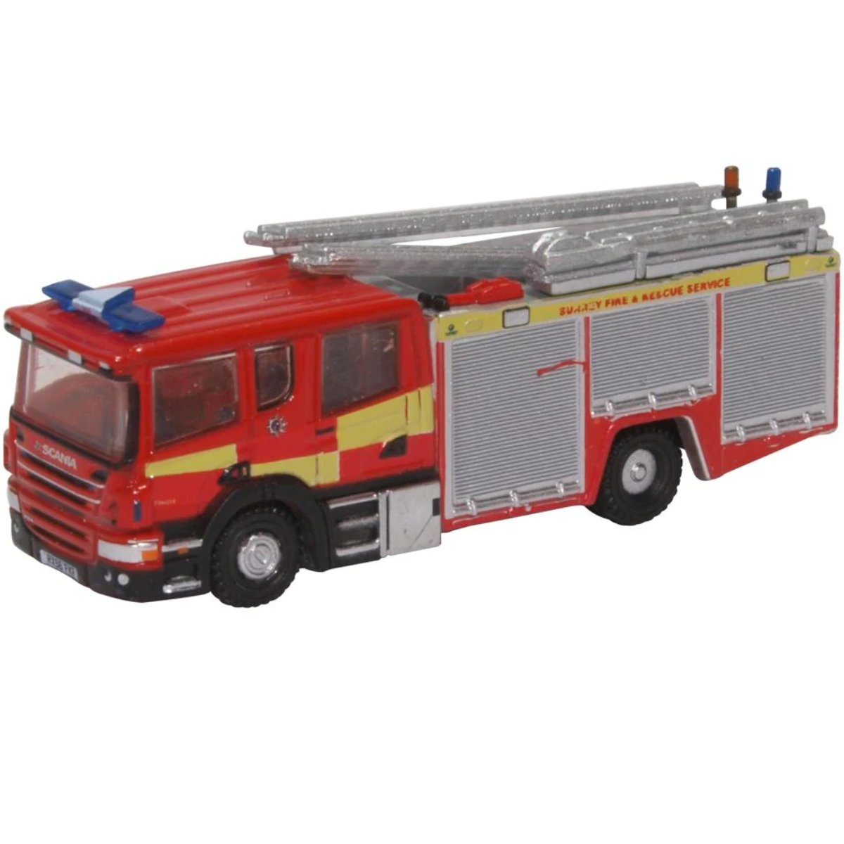 Oxford Diecast NSFE007 Scania Pump Ladder Surrey Fire & Rescue - Phillips Hobbies