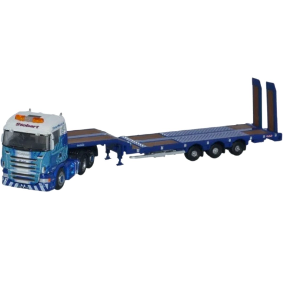 Oxford Diecast NSHL01ST Scania Highline Nooteboom 3 Axle Semi Low Loader Stobart - Phillips Hobbies