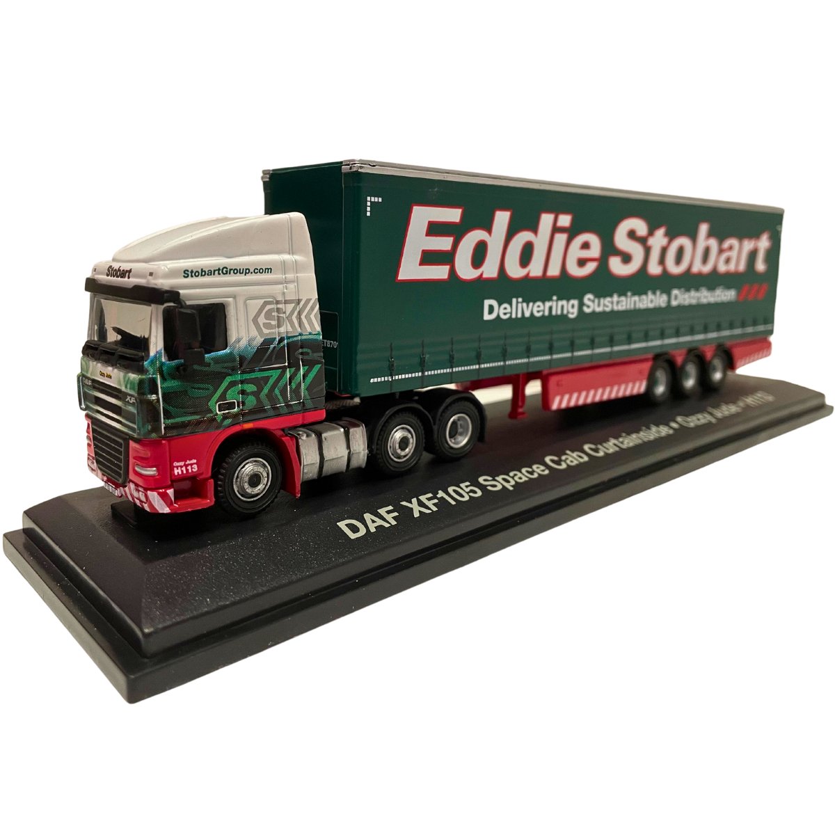 Oxford Diecast STOB025 DAF FTGXF105 Curtainside Eddie Stobart - Phillips Hobbies