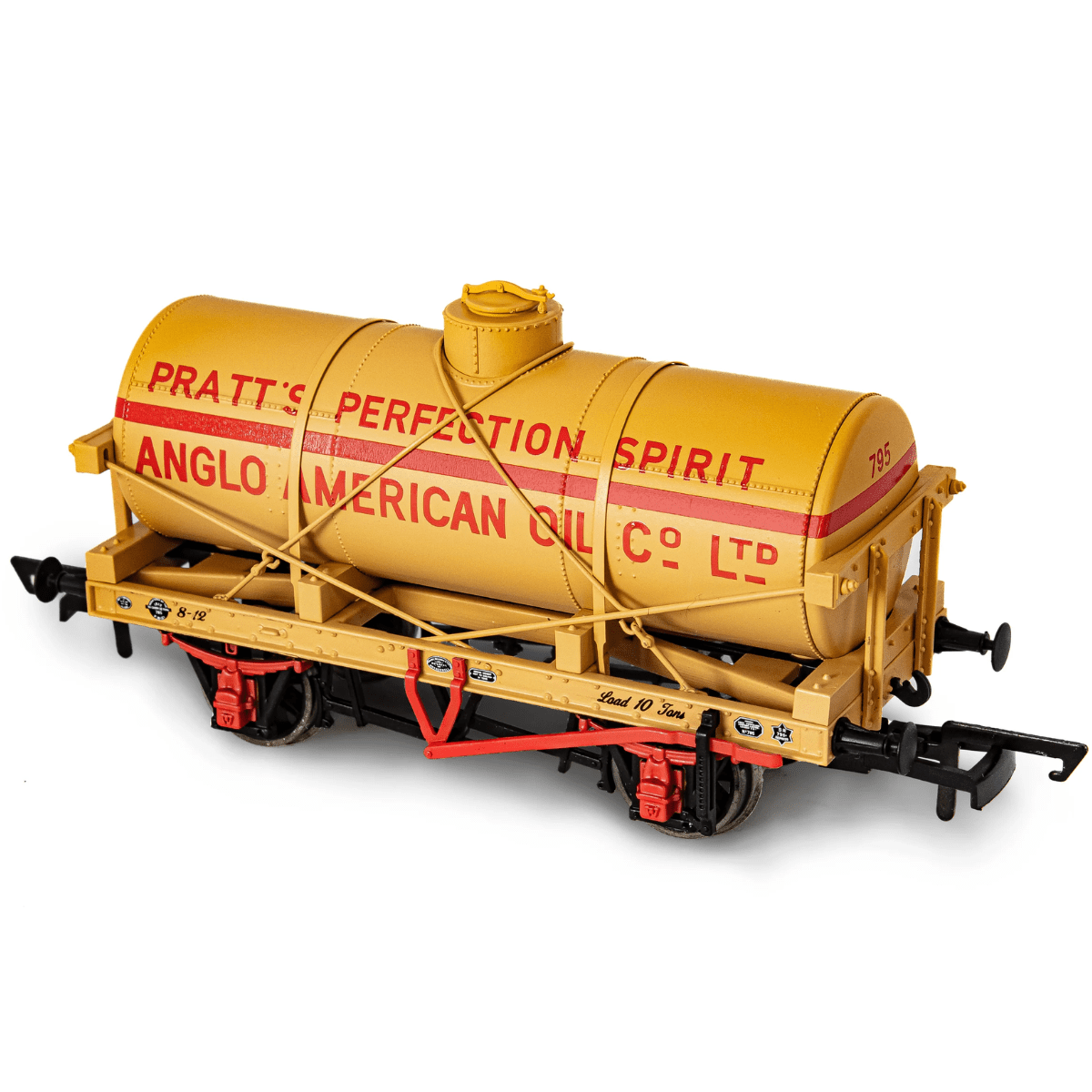 Oxford Rail 12T Tank Wagon - Pratt's Perfection Spirit No.795 - OO Gauge - Phillips Hobbies