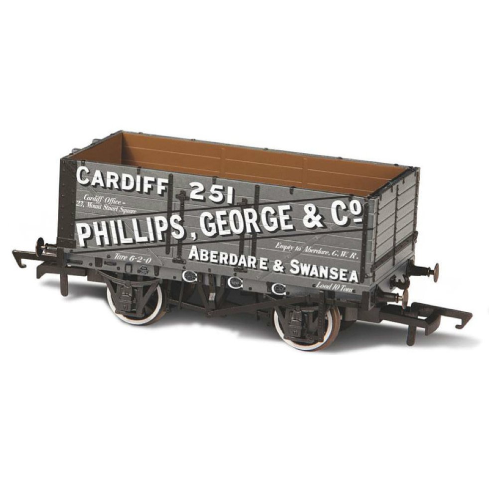 Oxford Rail 7 Plank Mineral Wagon - George & Co '251' - Phillips Hobbies