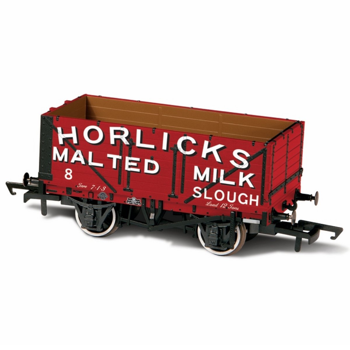 Oxford Rail 7 Plank Mineral Wagon - Horlicks Malted Milk Slough 8 - Phillips Hobbies