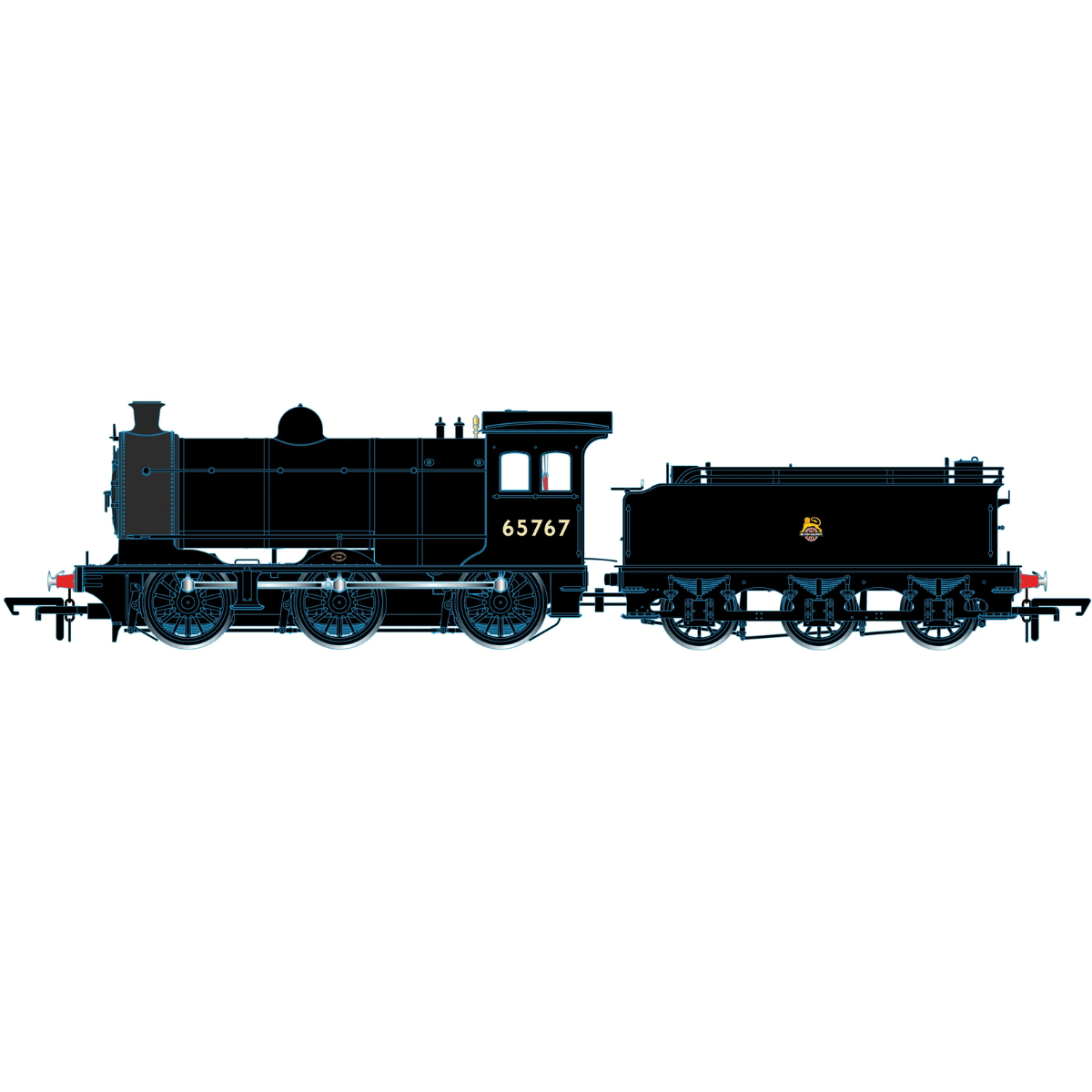 Oxford Rail Class J26 BR Early (Plain Black) 65767 0 - 6 - 0 - OO Gauge Locomotive - Phillips Hobbies