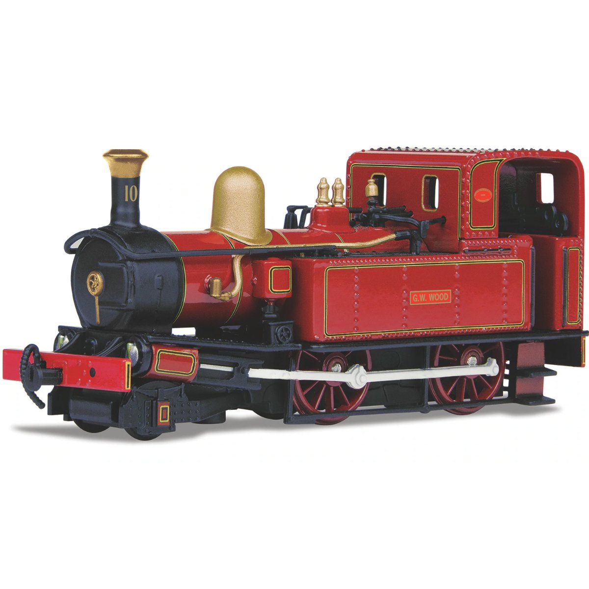 Oxford Rail IOM Railways No.10 G H Wood Indian Red - Static Model - Phillips Hobbies