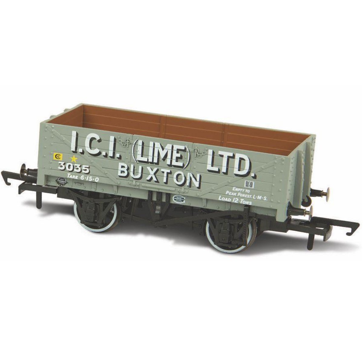 Oxford Rail OR76MW5005 5 Plank Wagon ICI (Lime) Ltd Buxton - Phillips Hobbies