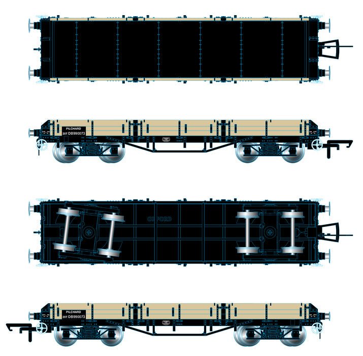 Oxford Rail OR76PIL004B Pilchard Wagon BR Unpainted Wood DB990073 - OO Gauge - Phillips Hobbies