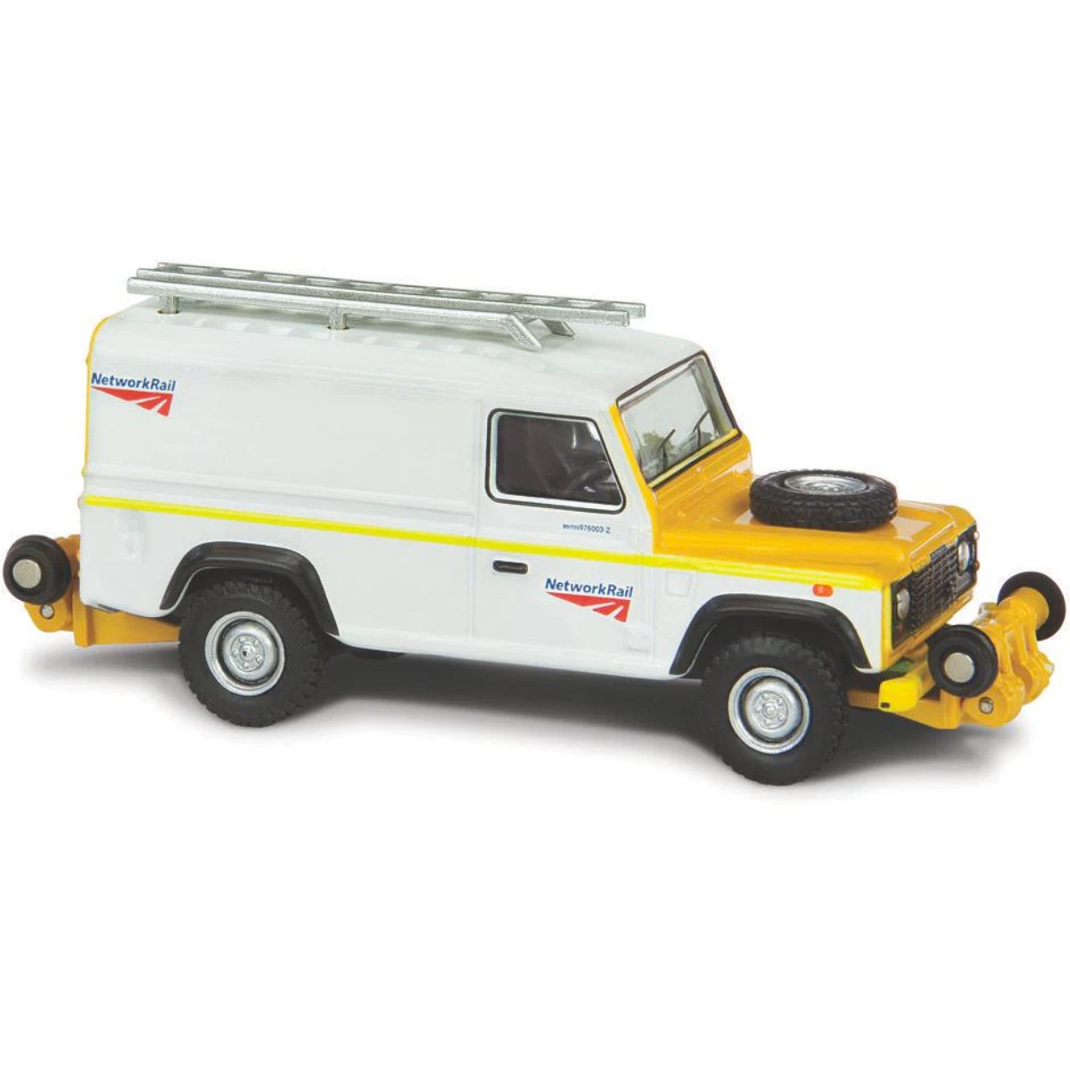 Oxford Rail OR76ROR002B Land Rover Defender Network Rail Road Rail - Phillips Hobbies