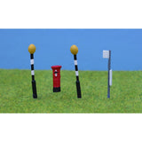 P&D Marsh PDZ37 Belishas, Bus Stop & Postbox (OO Gauge) - Phillips Hobbies