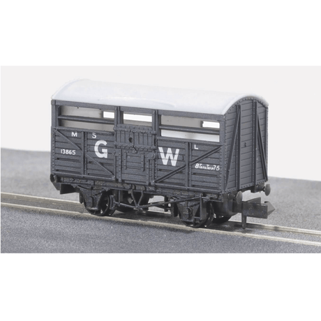 Peco NR - 45W Cattle Wagon GW Dark Grey - N Gauge - Phillips Hobbies