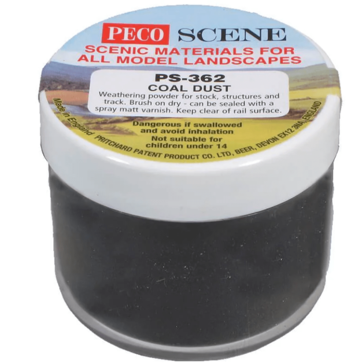 Peco PS - 362 Coal Dust Weathering Powder - Phillips Hobbies