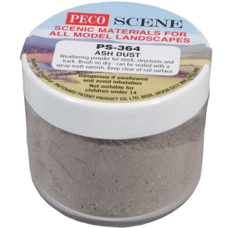 Peco PS - 364 Ash Dust Weathering Powder - Phillips Hobbies