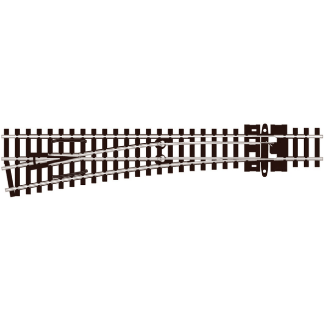 Peco SL-U396F Unifrog Turnout, Medium Radius, Left Hand - N Gauge Code 55 - Phillips Hobbies