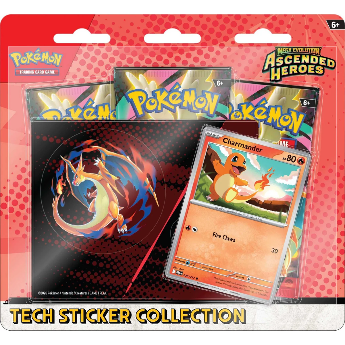Pokemon TCG: Mega Evolution Ascended Heroes - Tech Sticker Collection - Charmander - Phillips Hobbies