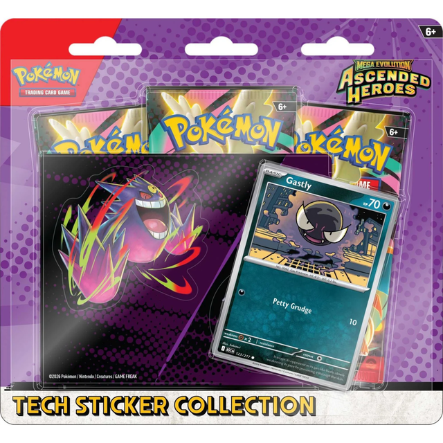 Pokemon TCG: Mega Evolution Ascended Heroes - Tech Sticker Collection - Gastly - Phillips Hobbies