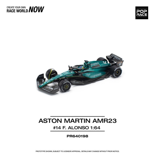Pop Race Aston Martin Aramco AMR23 - 1:64 Scale - Phillips Hobbies