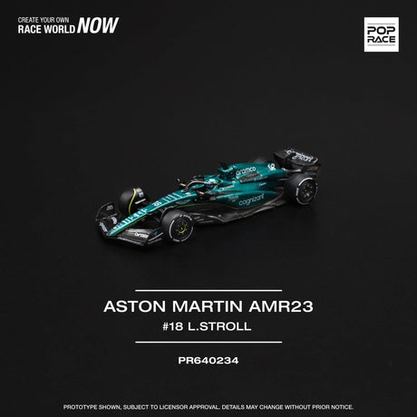 Pop Race Aston Martin Aramco AMR23 18 - 1:64 Scale - Phillips Hobbies
